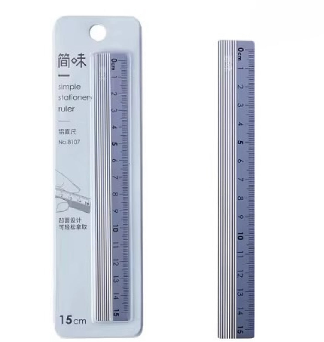 1Pc 15Cm Metal Ruler