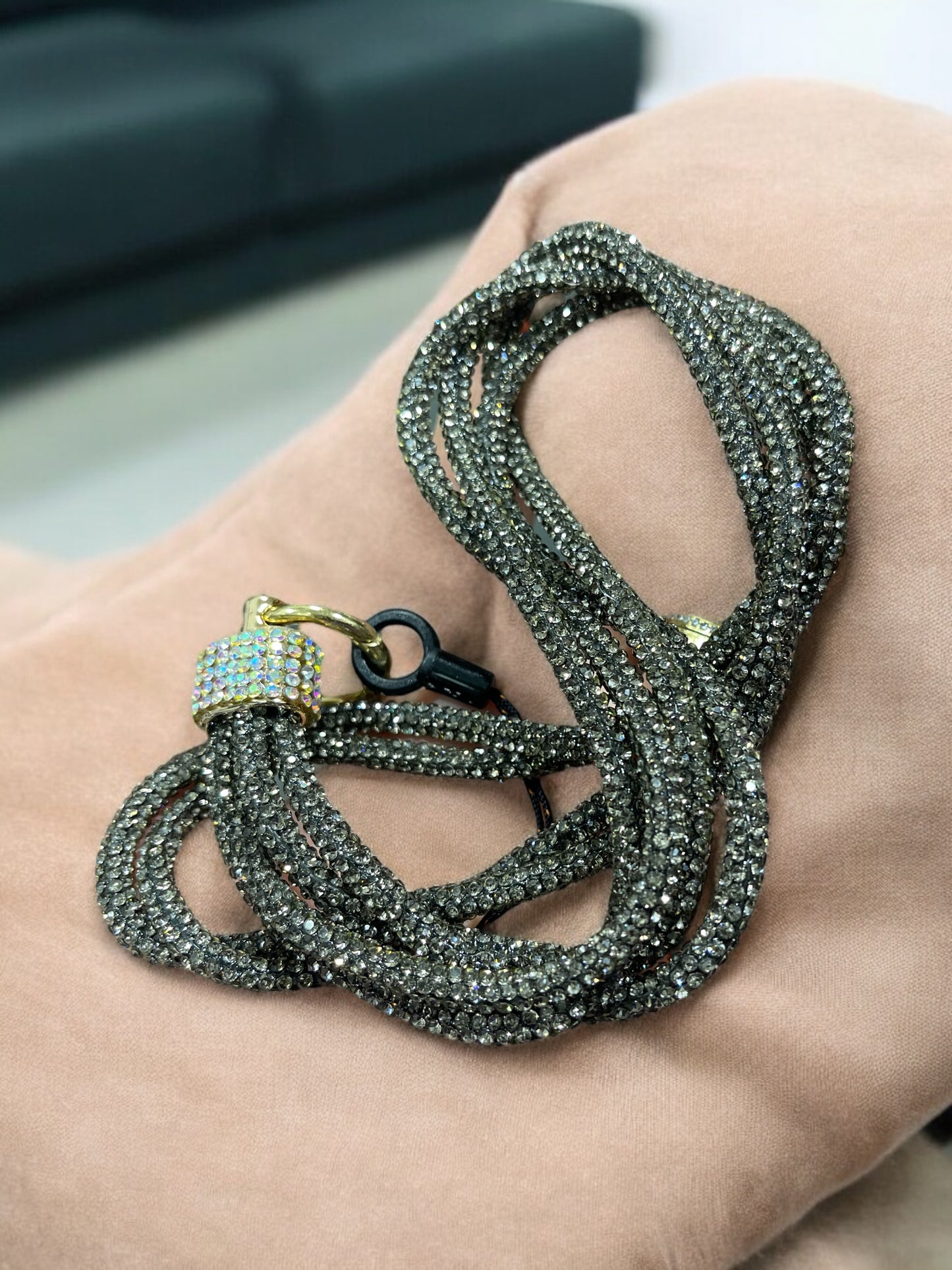 Long Wrist Style Rhinestone P.endant Mobile Phone Lanyard Full Diamond Colorful Long Neck Strap Anti Loss Sling