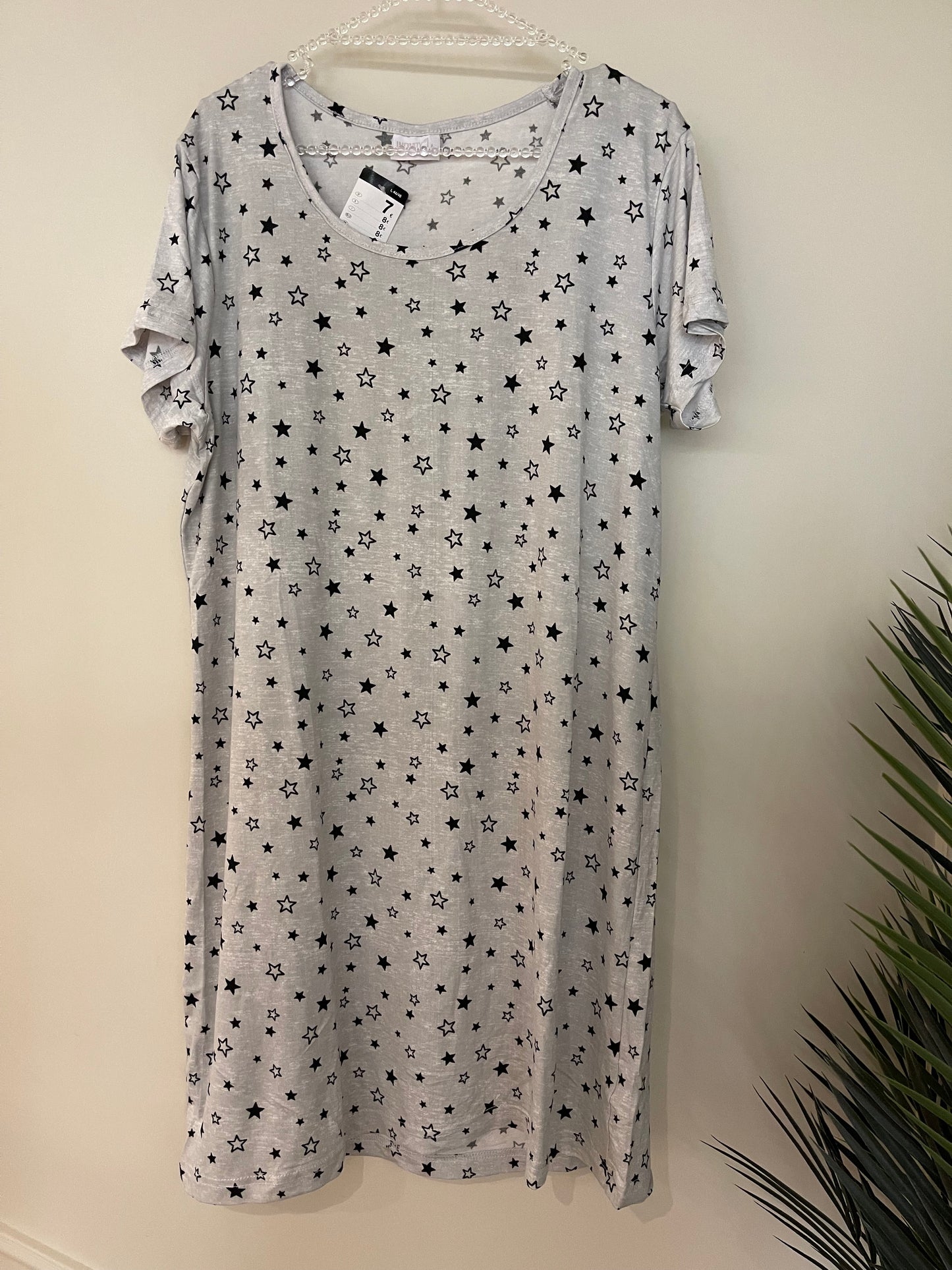 Star Print Soft Touch Nightdress Summer Pyjama