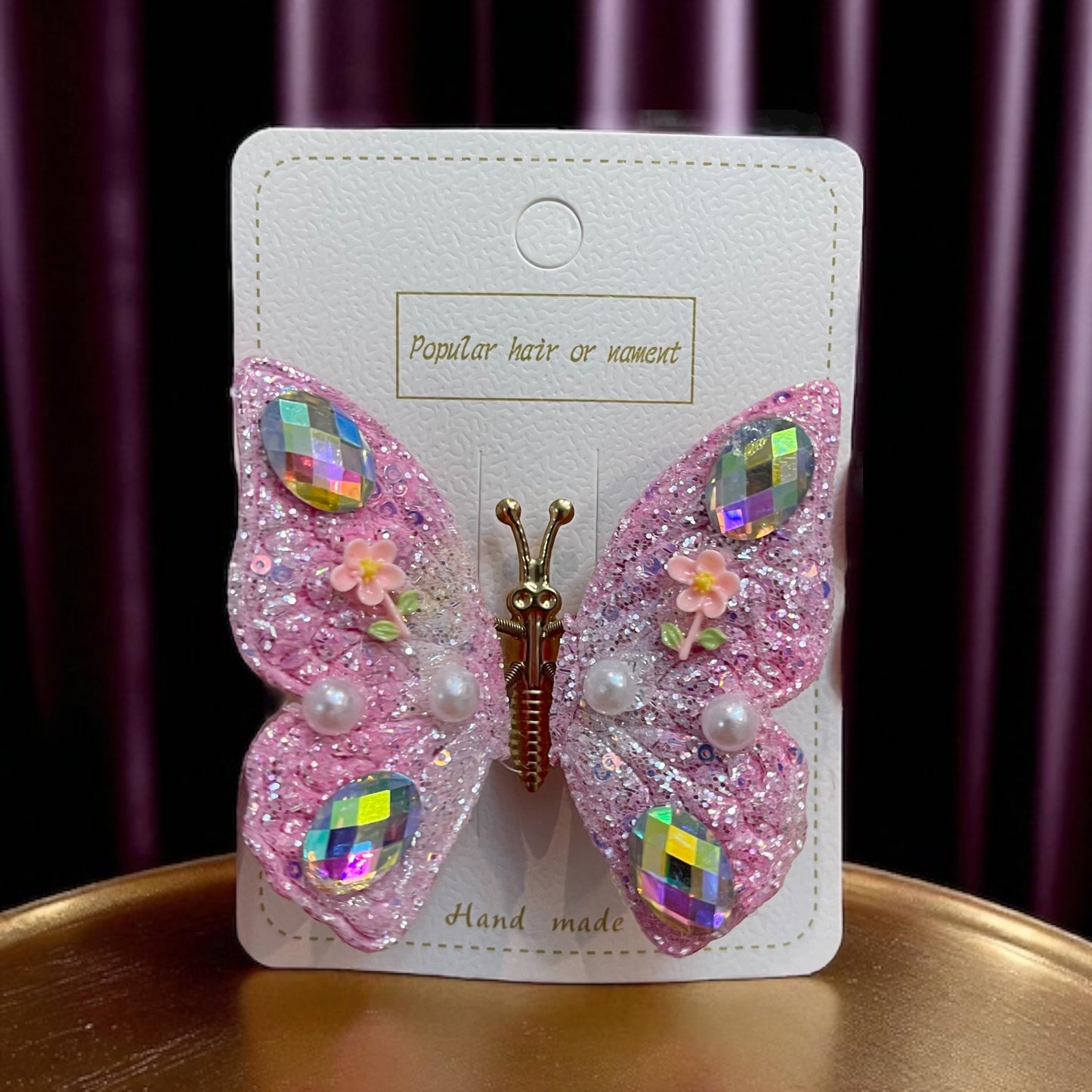 1Pc Wings Spring Movable Butterfly Buckle