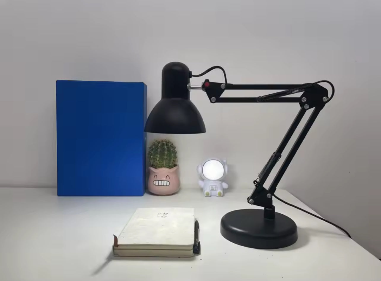 Hot Selling Metal Folding Desk Lamp Long Arm Telescopic LED Eye Protection Lamp Student Desk Clamp Bedside Reading Lamp220V