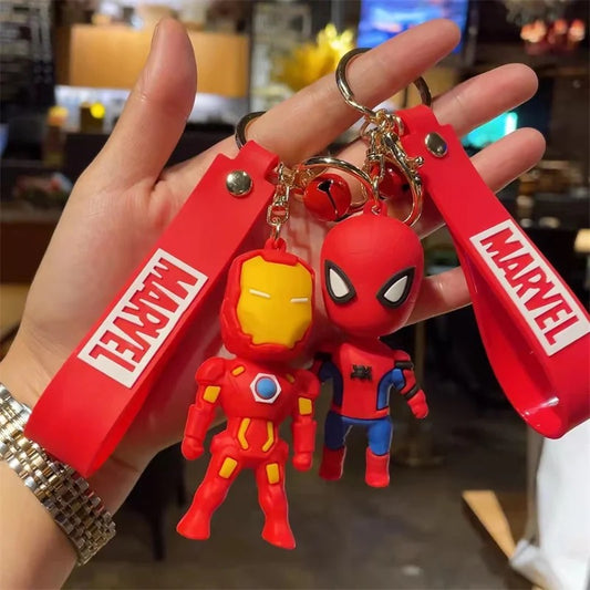 Marvel US Captain Spider Man Iron Man Keychain Avengers Alliance Handmade Doll Pendant Gift Cartoo