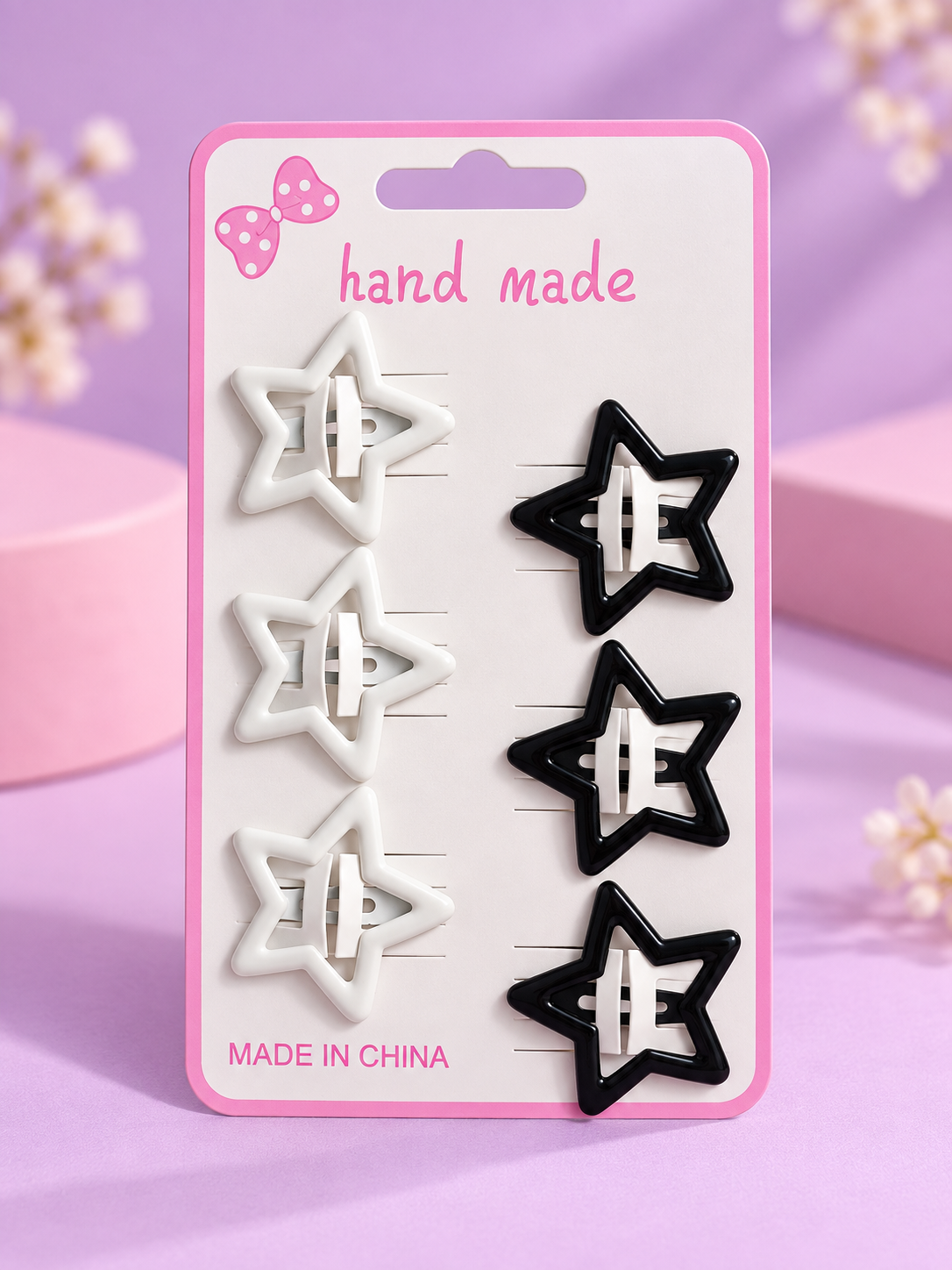 Star Hair Clips – Colorful Star Shaped Hair Barrettes (6-Piece Set)