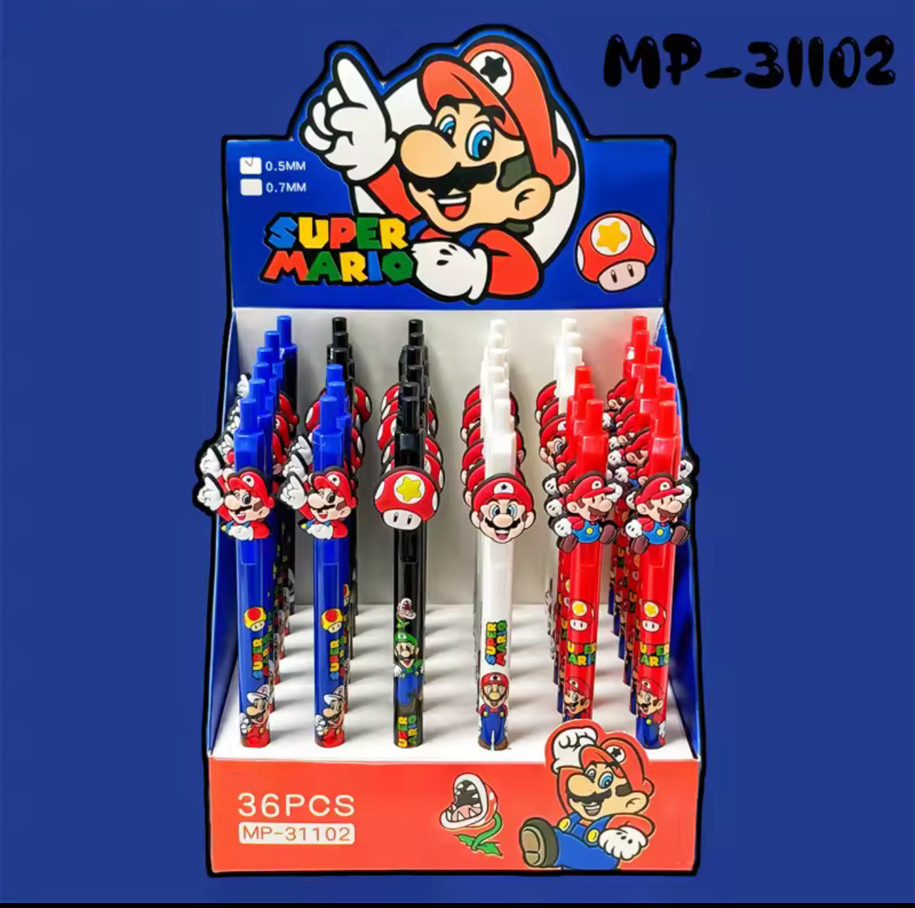 Super Mario Bros Mechanical Pencil Anime 0.5mm Press Automatic Mechanical Pencil School Office Supplies Student Stationery Gift
