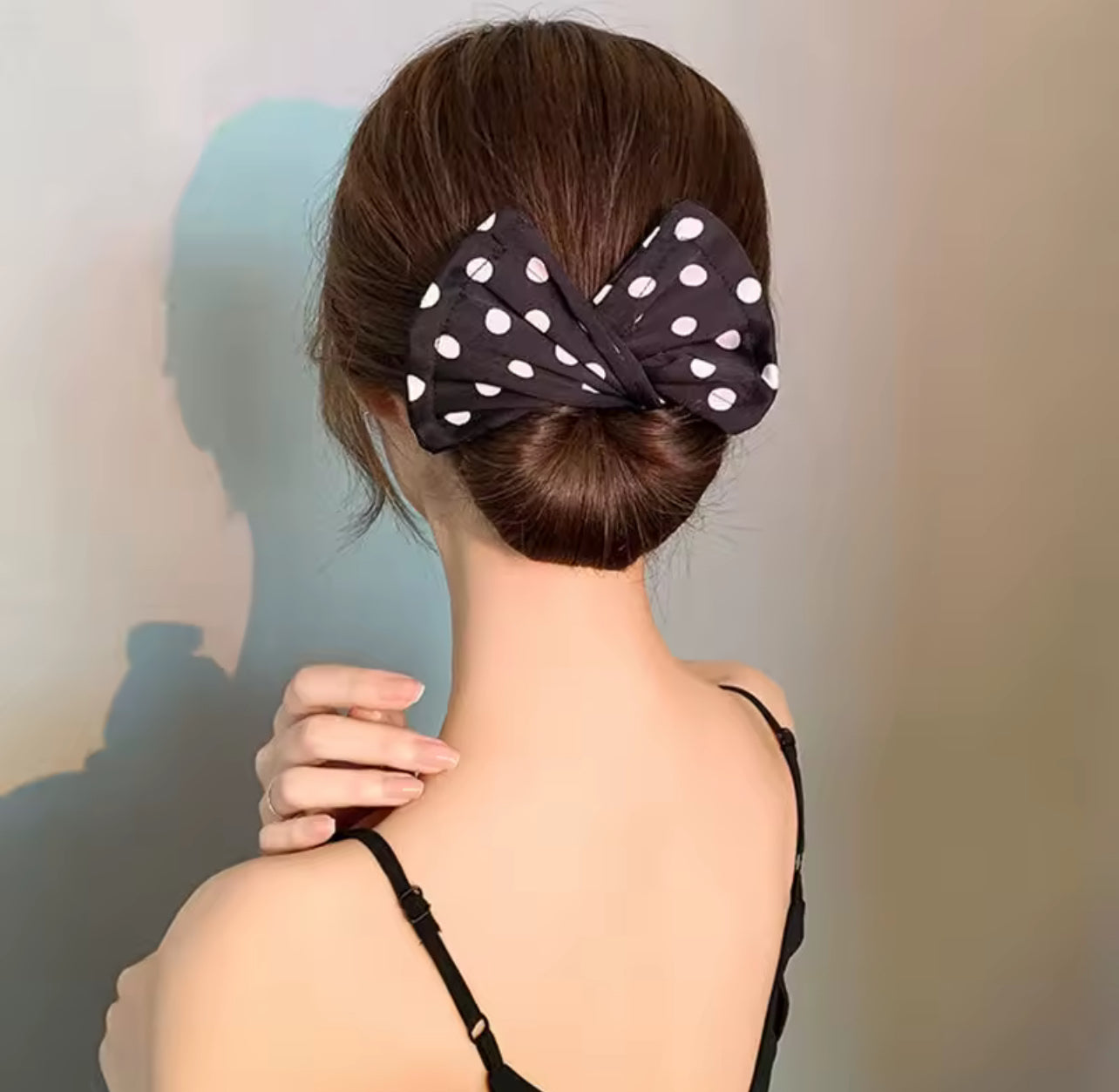 Multicolor Deft Bun Print Headband Hairpin for Women Girl Cloth Hair Circle Bun Maker Ponytail Holder Hair Accessories 1pcs