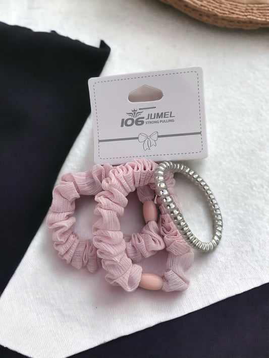 3Pcs/Set Candy Color Hair Rope Sweet Organza Hair Ties Elastic Hair Bands Cute Hair Accessories Fashion Headwear