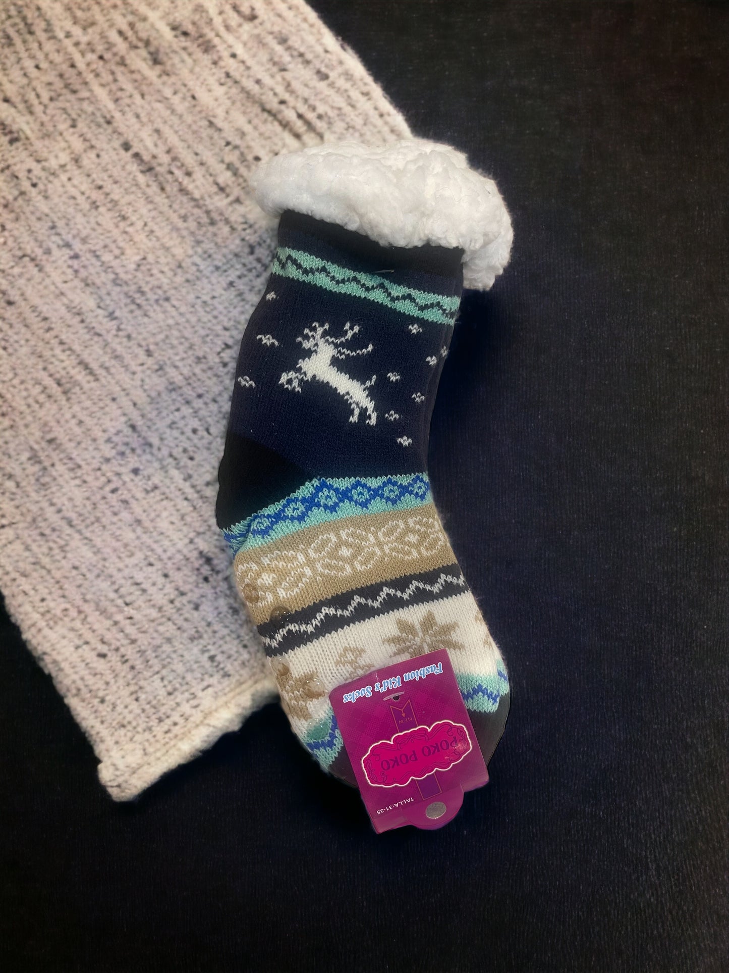 Kids Lined Slipper Socks