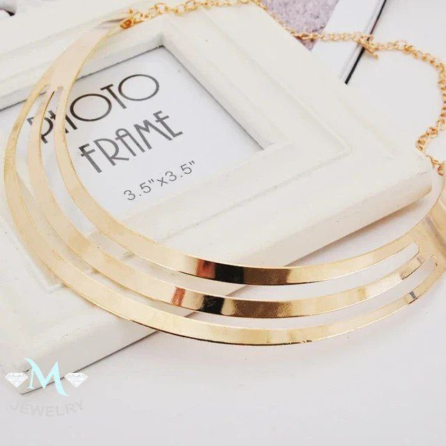 Simple And Fashionable Geometric Layered Necklace 1 Piece