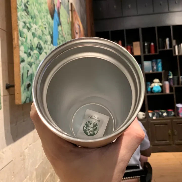Starbucks Coffee Tumbler w/ Metal Straw Double Wall Insulated Vacuum Cup Flask Mug Tumbler 473ML