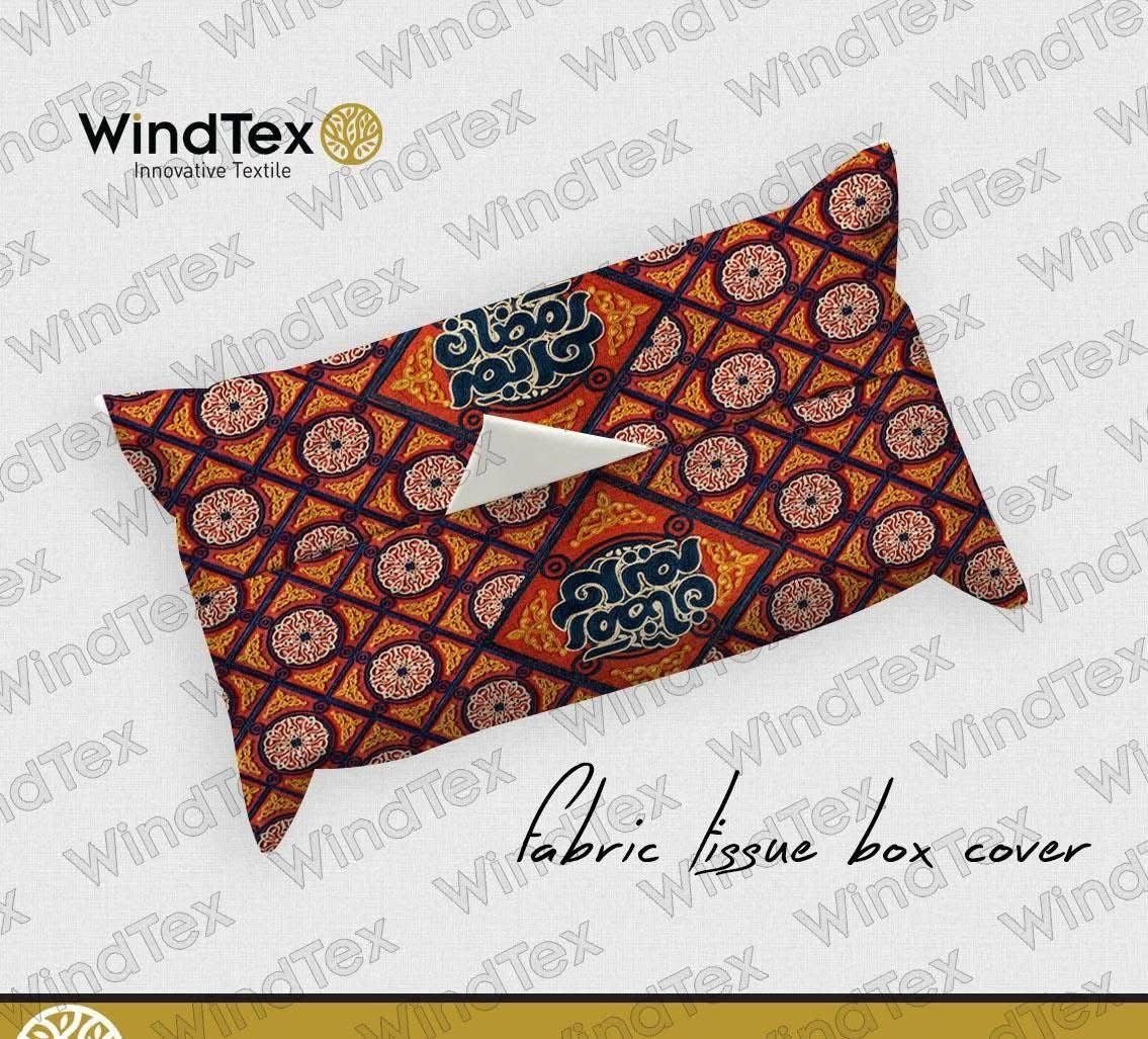 Ramadan Kareem Fabric Tissue Box Cover – Elegant Islamic Home Décor with Festive Prints