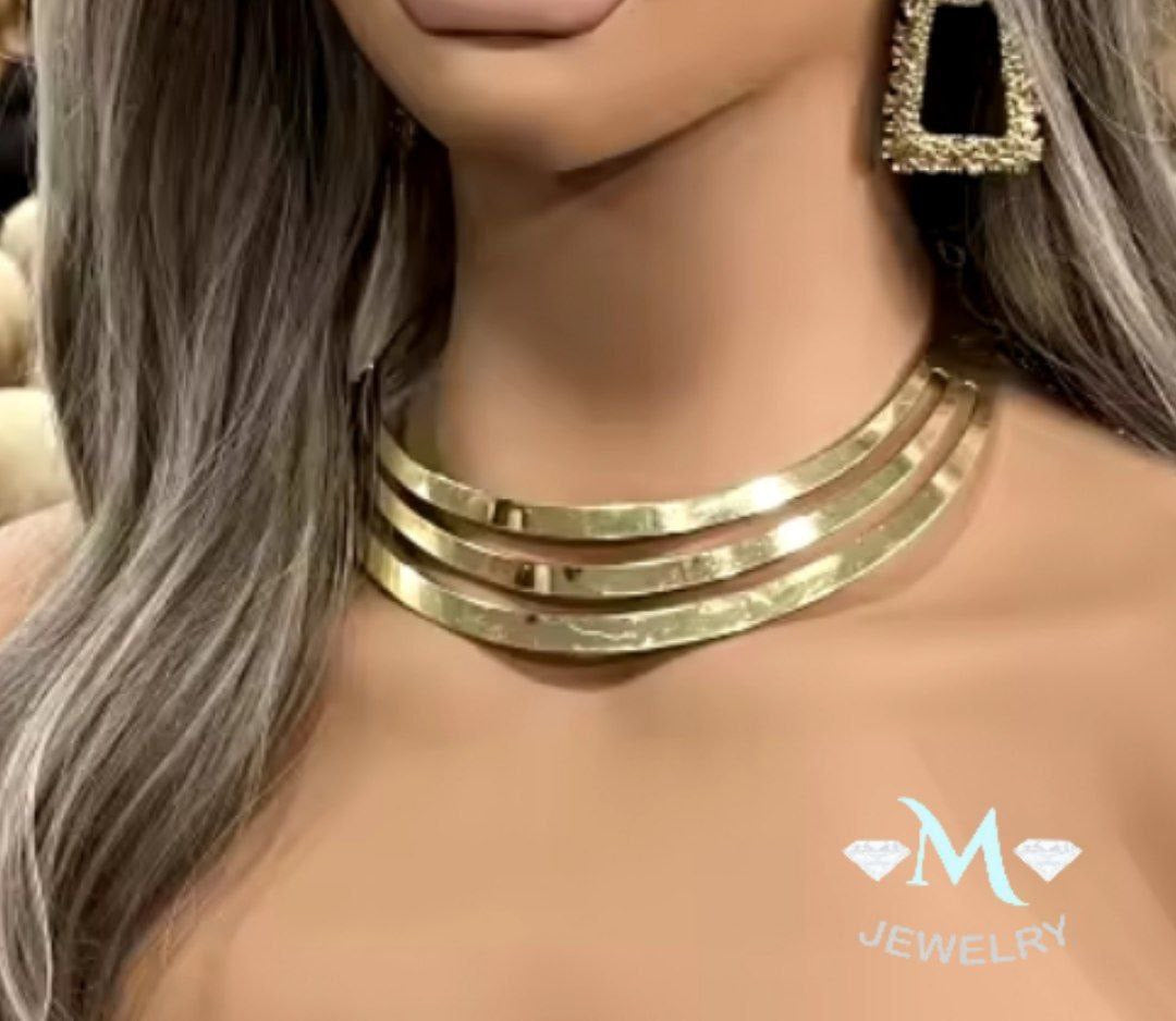 Simple And Fashionable Geometric Layered Necklace 1 Piece