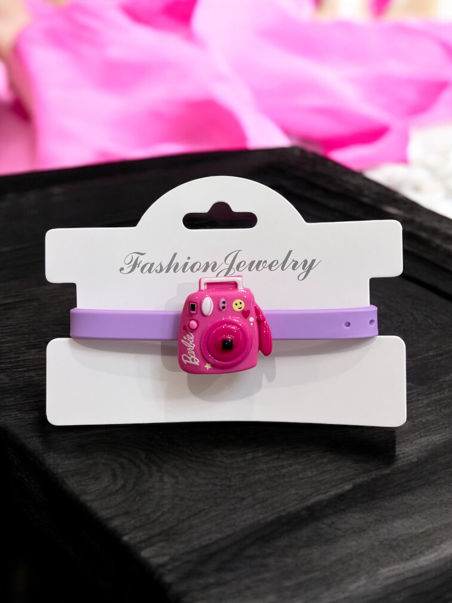 Cute Barbie Adjustable Rubber Bracelet