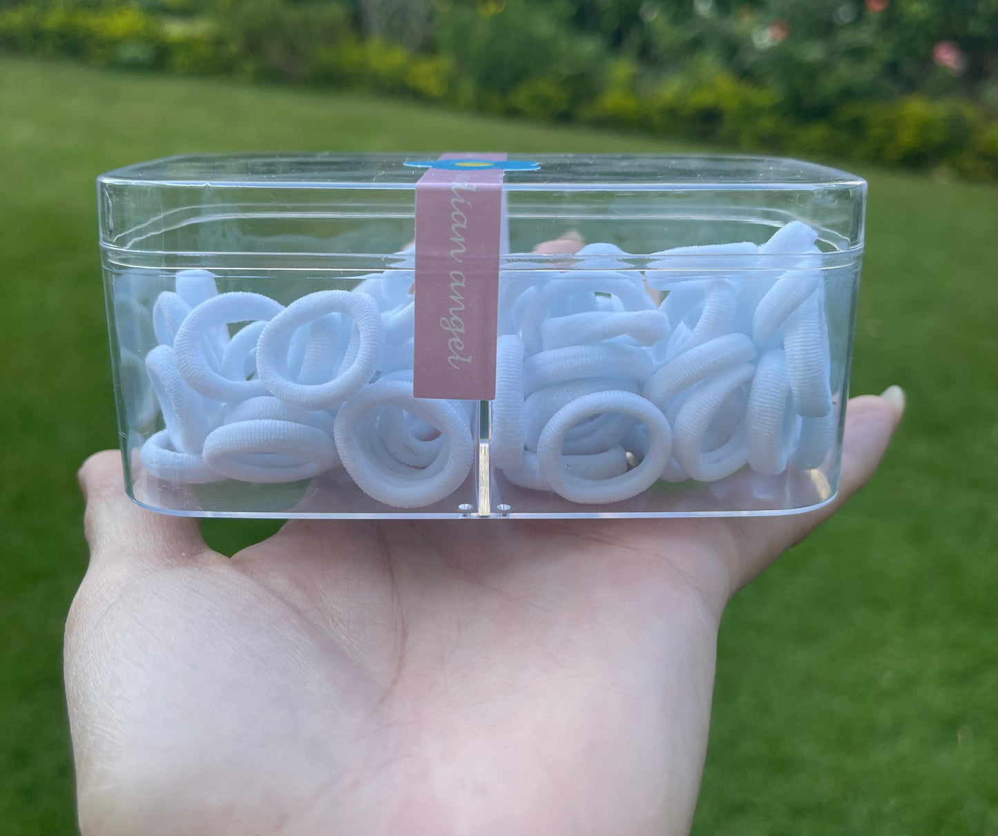 Baby Hair Ties, Mini Seamless Hair Bands Toddler Elastic Hair Ties, white Seamless Elastics Hair Band Ponytail Hair Accessories for Kids Girls Infants Toddlers