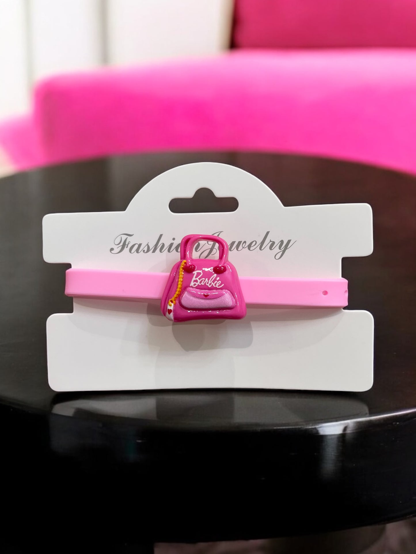 Cute Barbie Adjustable Rubber Bracelet