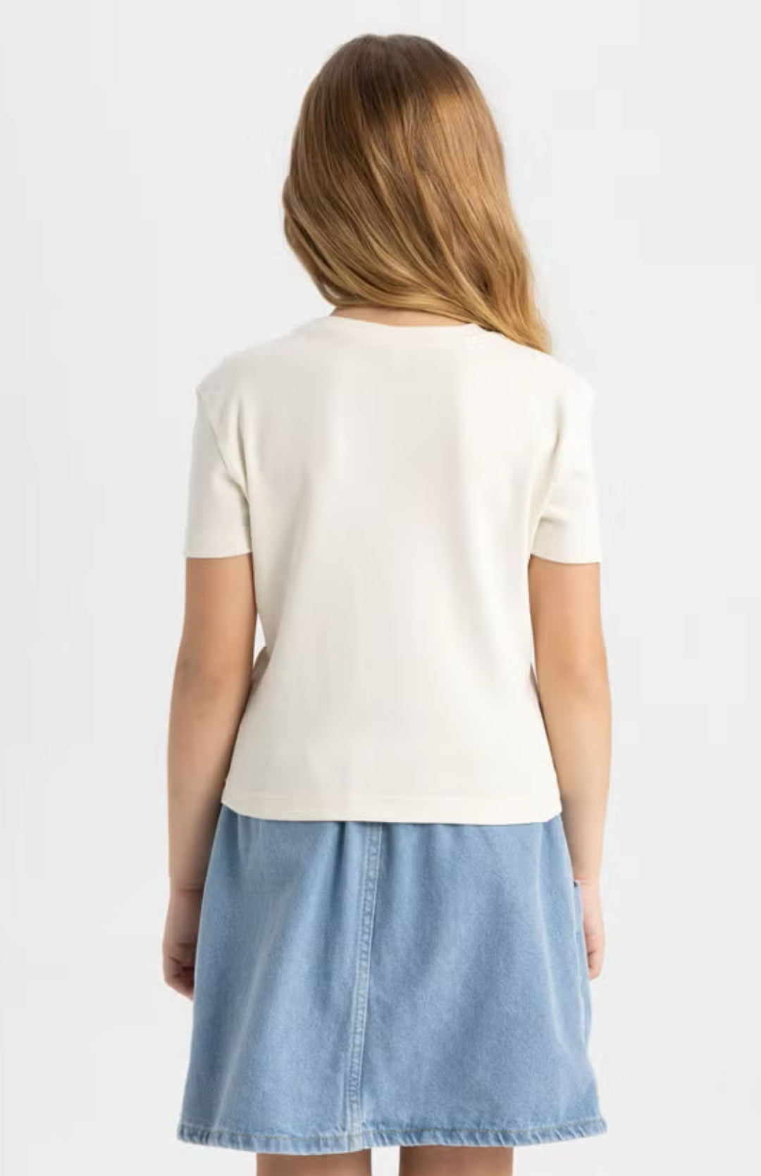Defacto Girl Slim Fit Knitted Short Sleeve Body - 9Years