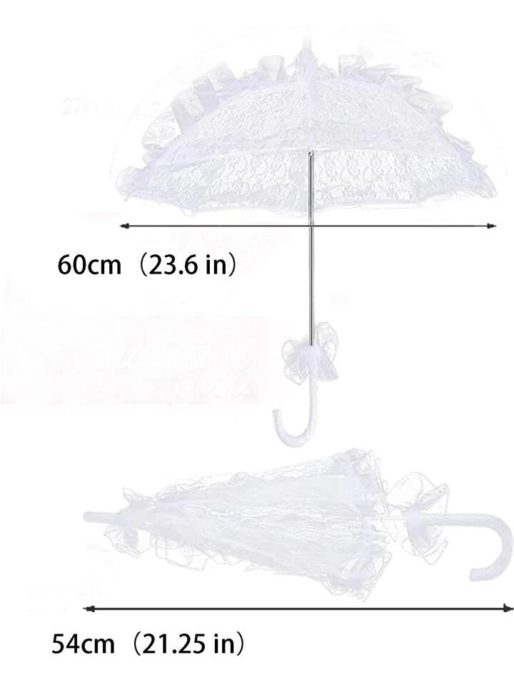 Elegant Wedding Bride Umbrella White Lace Umbrella Sunshade Marriage Bridal Umbrella Party Photo Props Decor Wedding Accessories