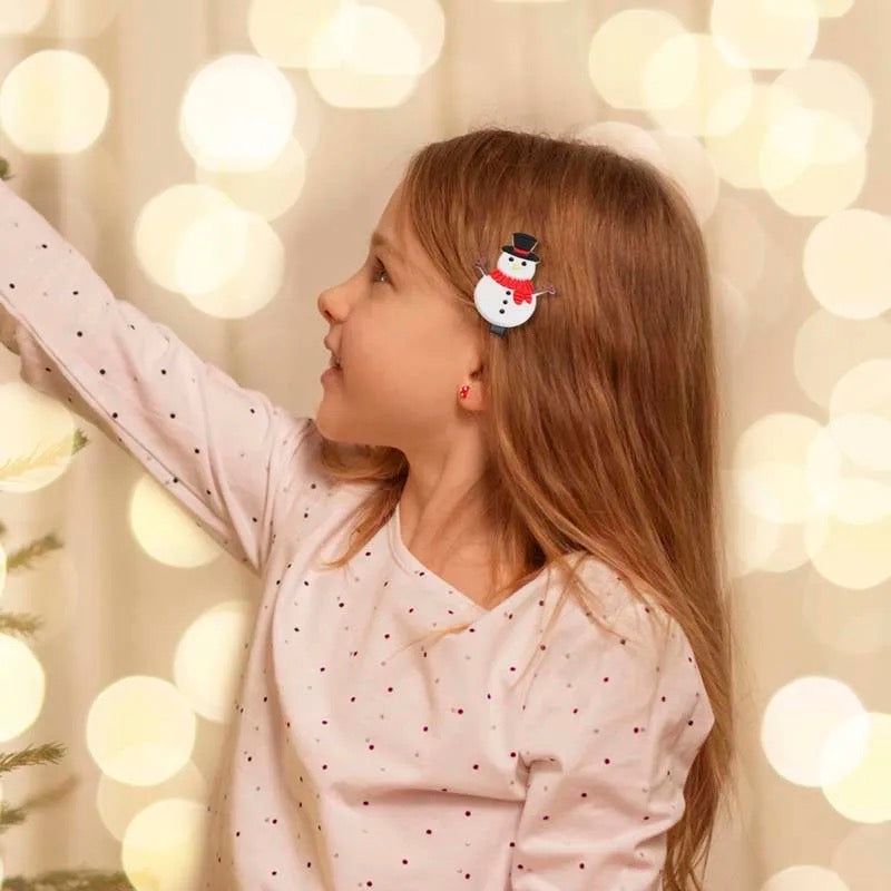 10Pcs/set Christmas Headdress Santa Antler Hair Clip For Girls Hairpins Clips Children's Barette Hair Ornaments Hair Accessories