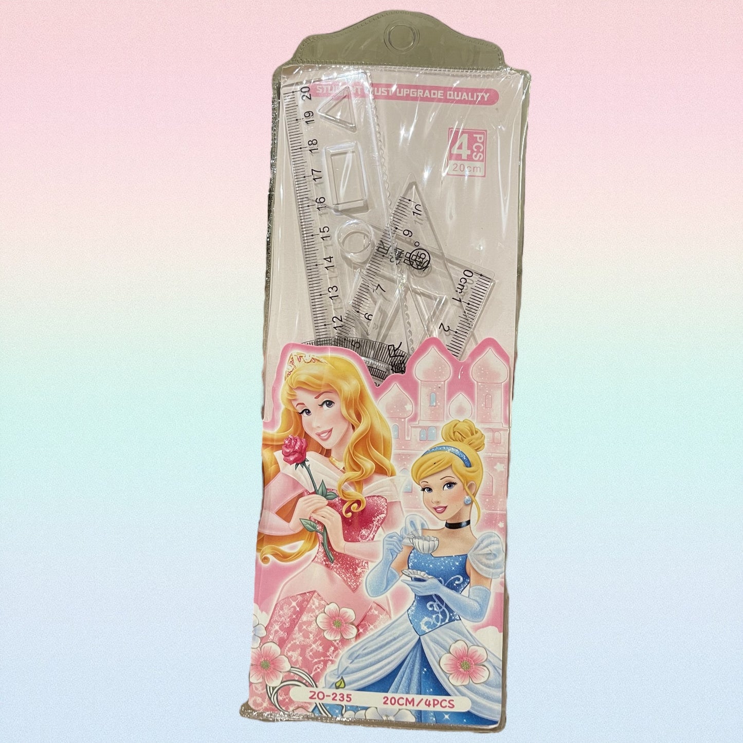 4PCS/Set Drawing Ruler Measurement Geometry Triangle Ruler Straightedge Protractor variety Rulers School&Office Stationery