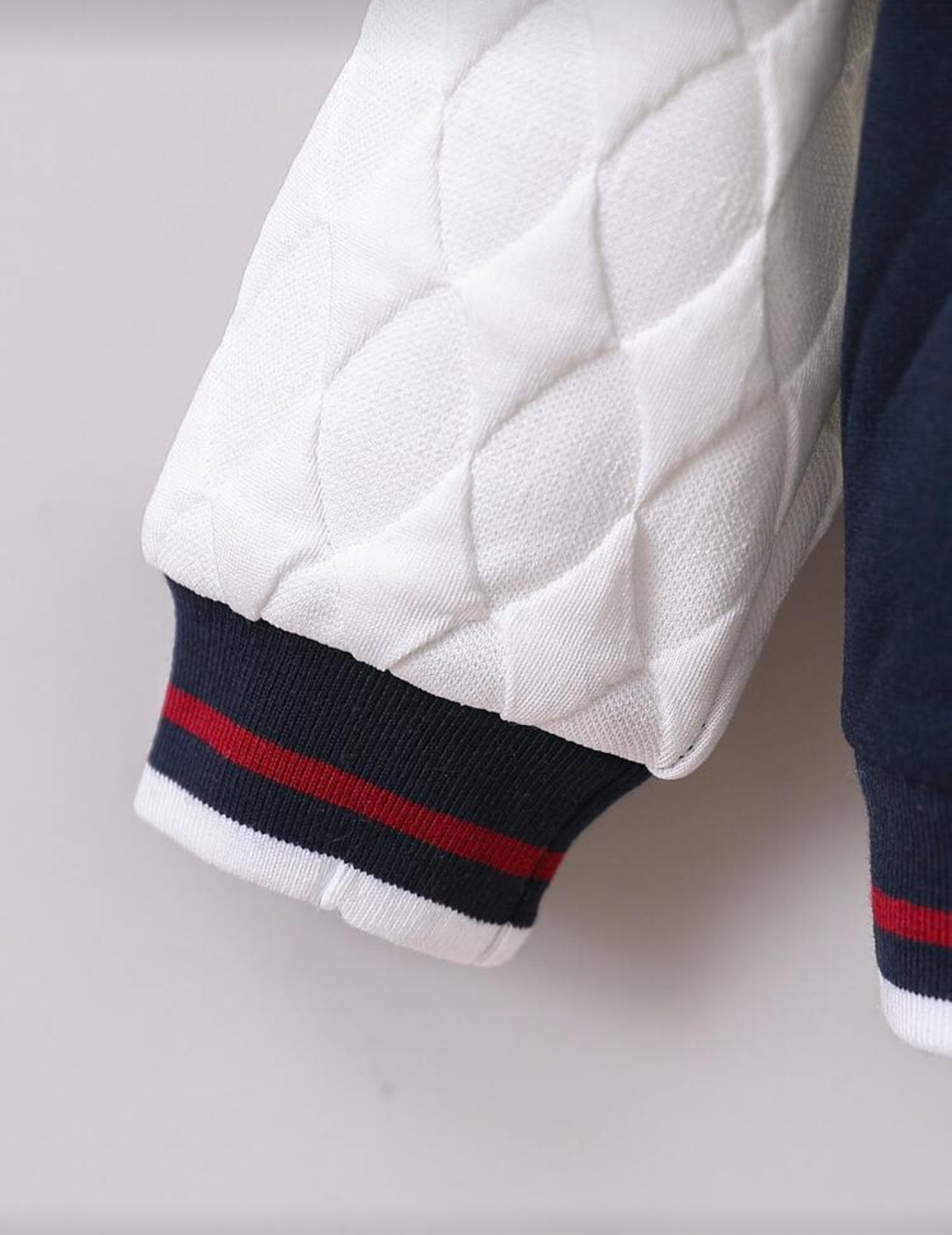 SHEIN Toddler Boys Letter Patched Striped Trim Bomber Jacket Without Tee - 6Y