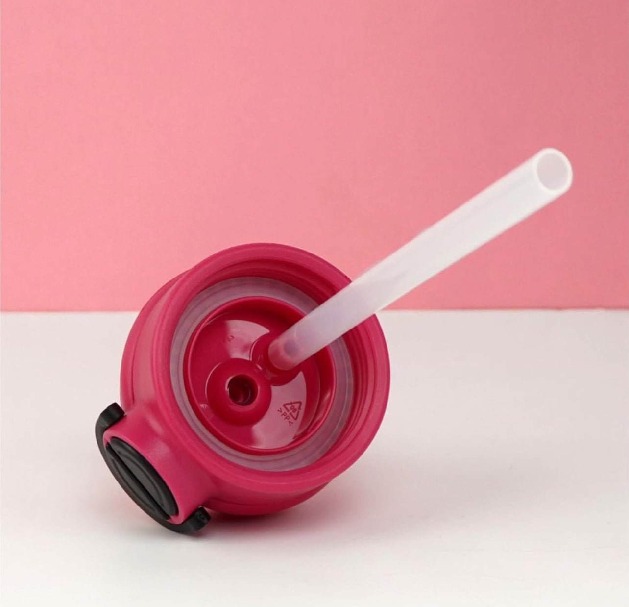 Kids Water Bottle Thermos Stainless Steel with Straw Fuchsia 500ml