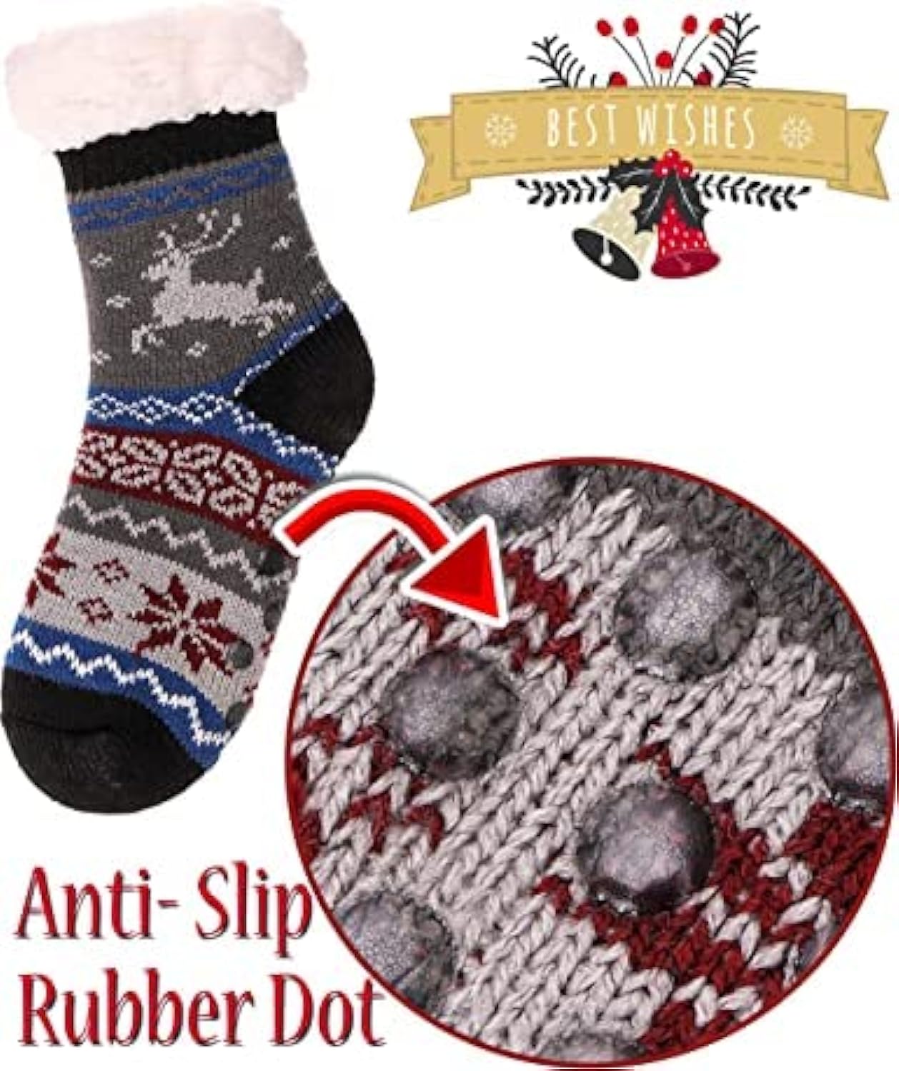 Kids Lined Slipper Socks
