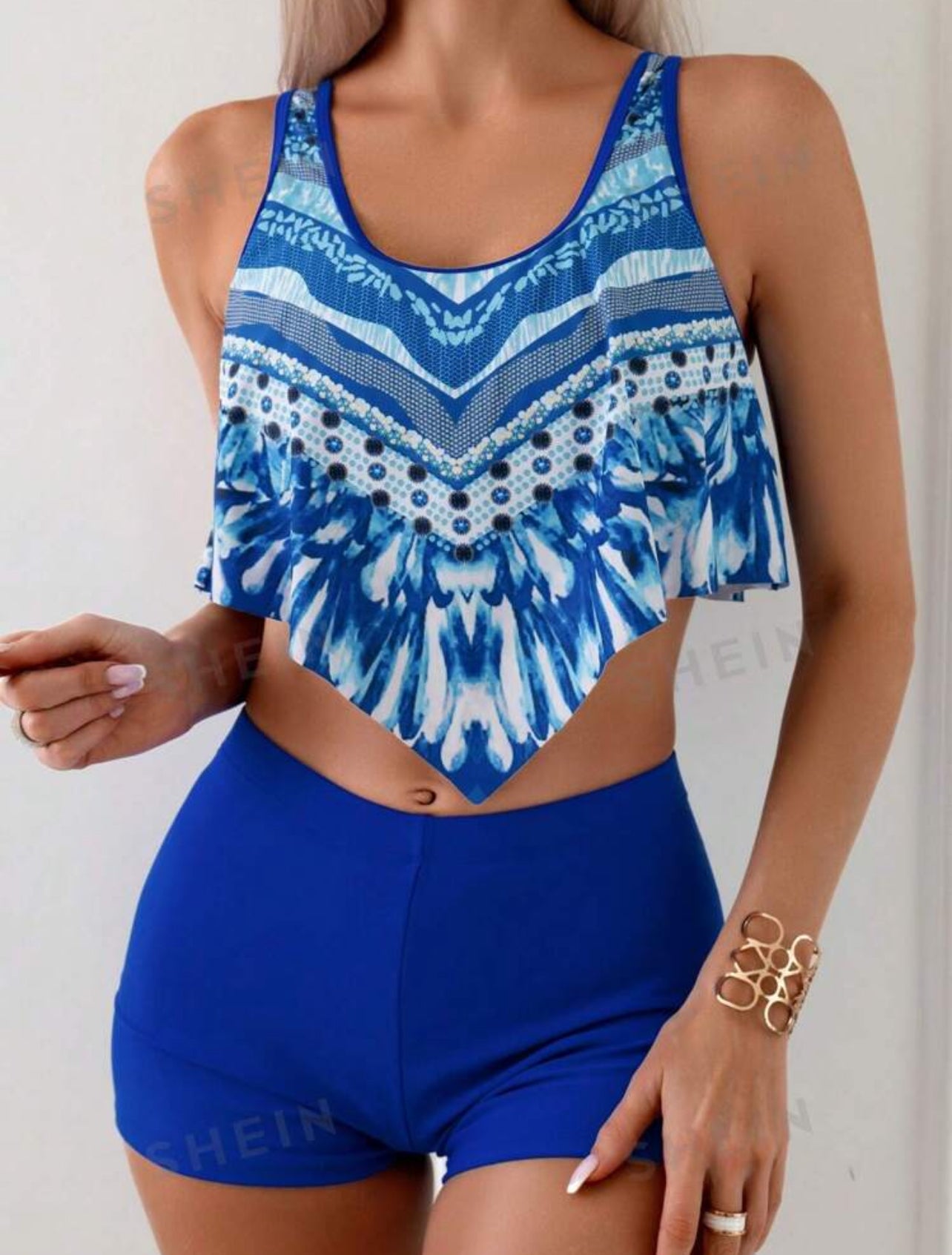 SHEIN Swimsuit Lushore Women's Vest Strap Bikini Music Festival - L,XL