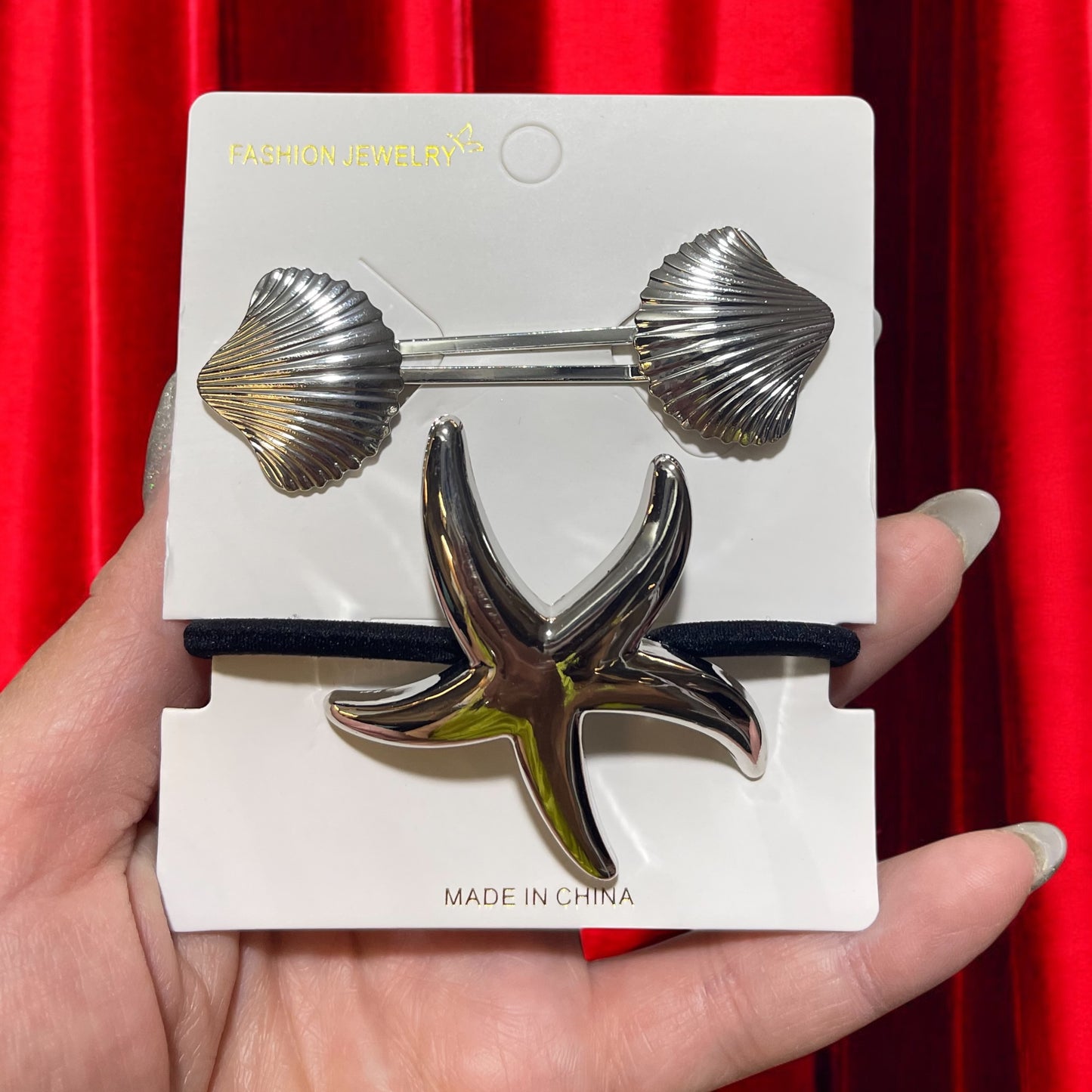 3Pcs Set Metal Shell Starfish Hair Bands & Pins for Women Headband Elastic HairPins Hairband Ropes Fashion Jewelry Hair Accessories