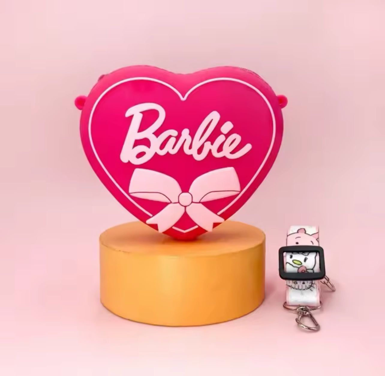 Barbie Cute Coin Purse Cute Cartoon Fashion Silicone Coin Key Storage Bag Portable Bluetooth Earphone Bags Toys Girl Gifts
