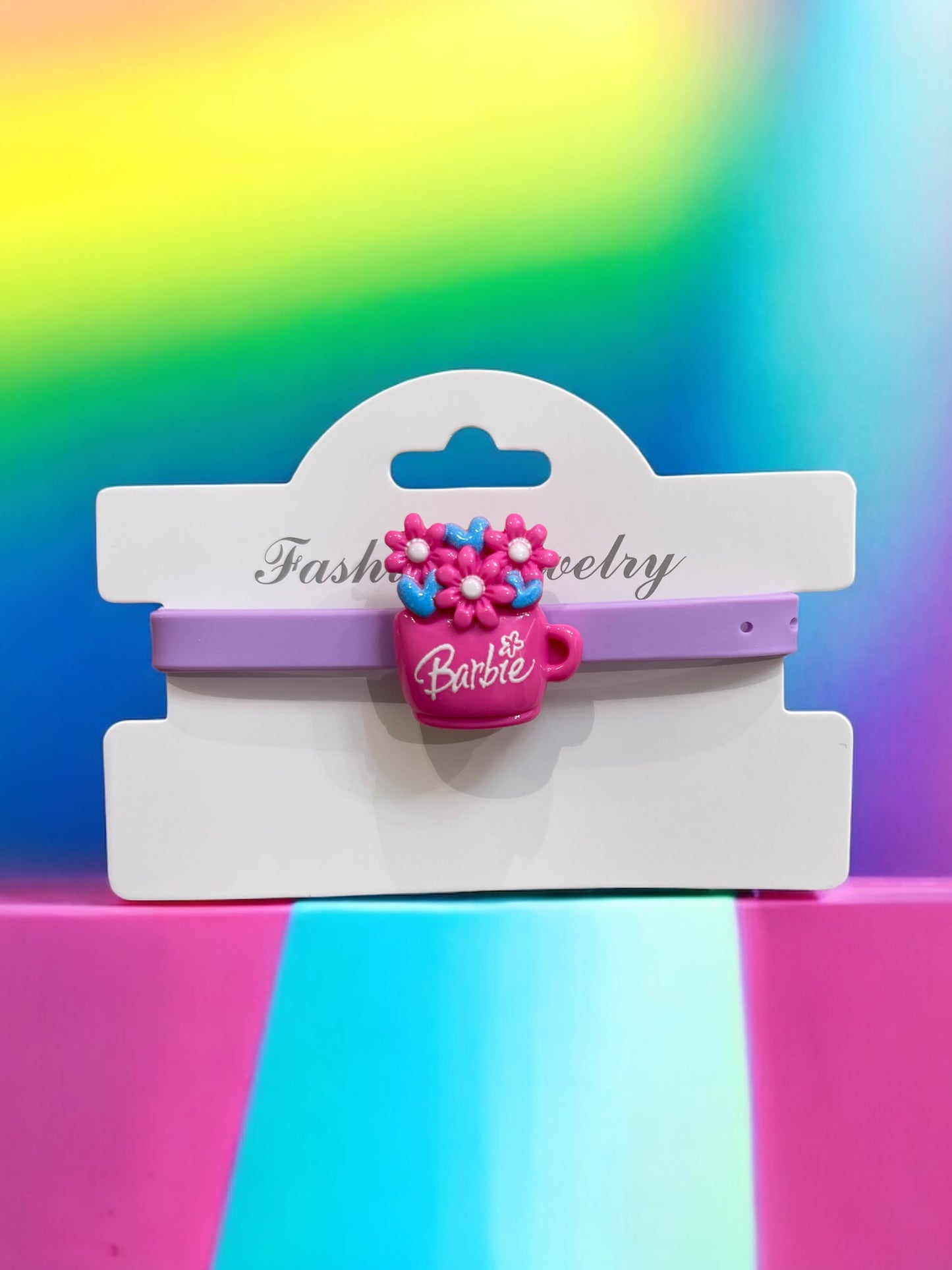 Cute Barbie Adjustable Rubber Bracelet