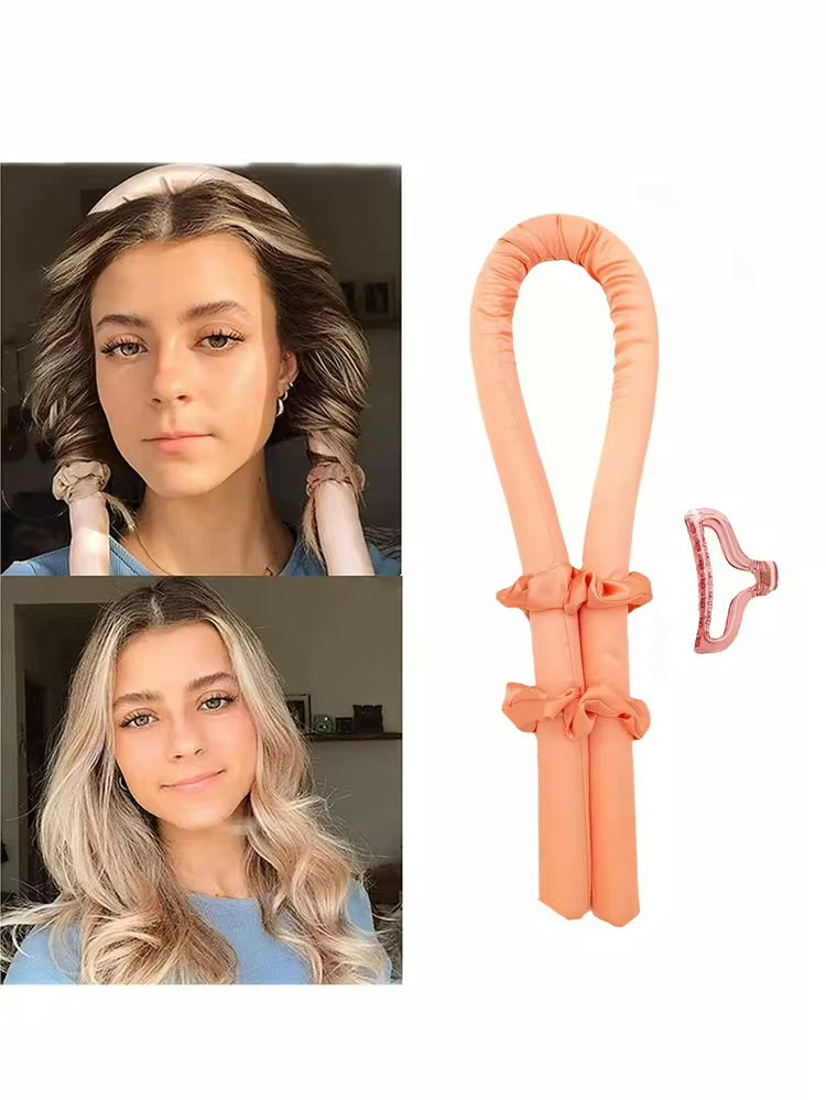 Heatless Curling Rod Set with Hair Clip & Scrunchies