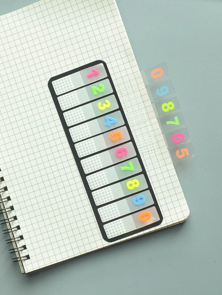 Number Print Index Sticky Note