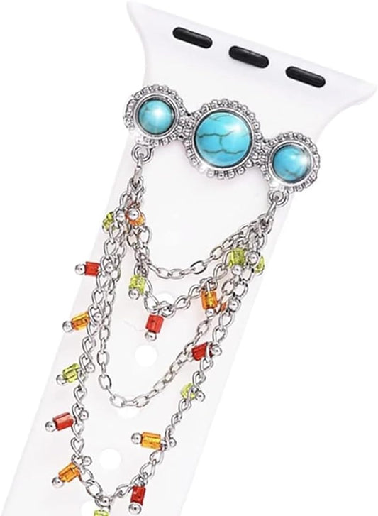 RAYA Watch Band Charms for Apple Watch ( Series 8/7/6/5 & Ultra ) | Watch band jewellery for Apple iWatch also fits for Samsung Galaxy Smart Watches & Fit Bit Smartwatches