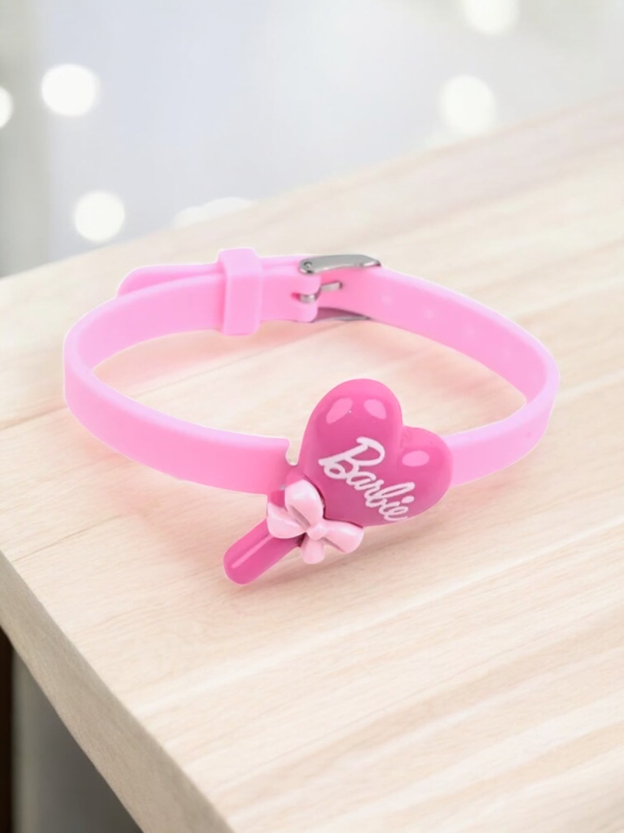 Cute Barbie Adjustable Rubber Bracelet
