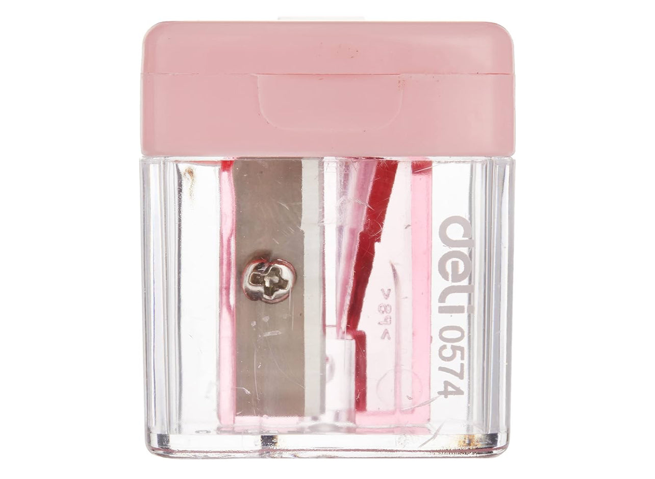 Deli e0574 one-hole pencil sharpener with canister