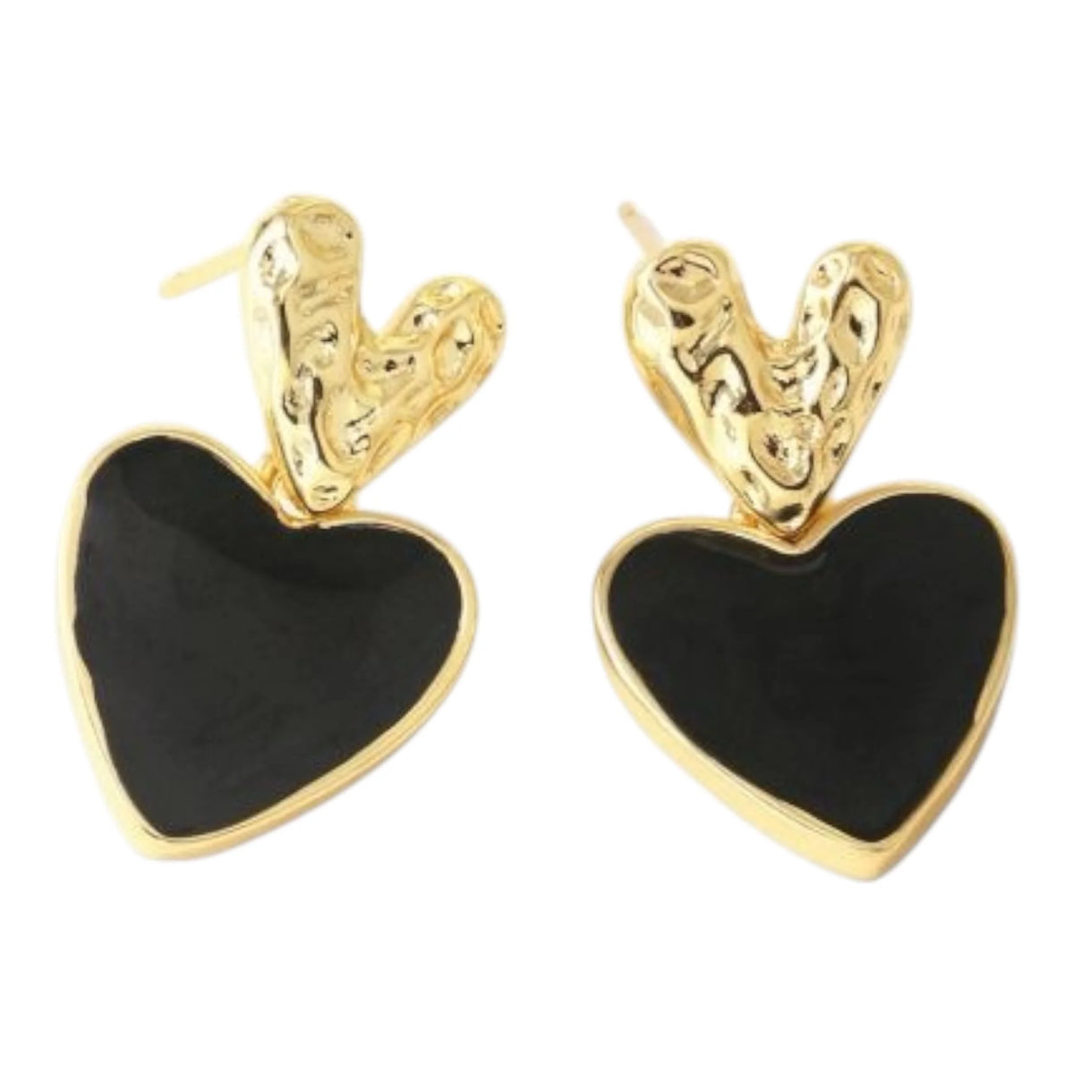 Double Style Heart & Bow Alloy Earrings – 2 Elegant Designs