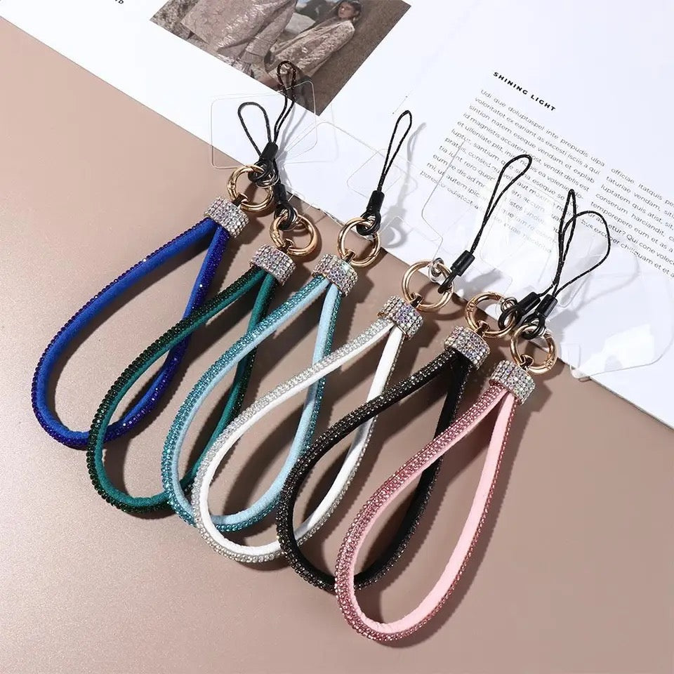 Rhinestone Light Luxury Cell Phone charm Lanyard Strap Keychain Removable Mobile Phone Lanyards With Clip Anti-lost chain rope