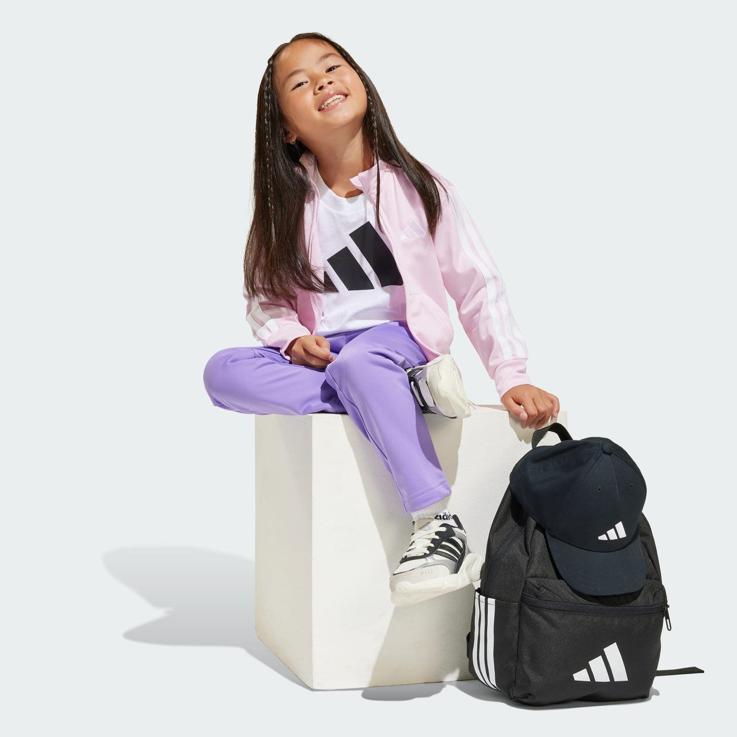Adidas Logo Backpack Kids Training Bags - Black