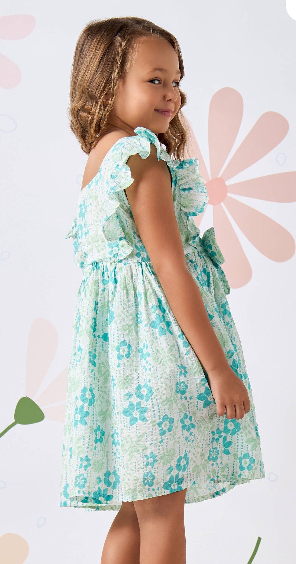 All-Over Floral Print Summer Dress - 7Years