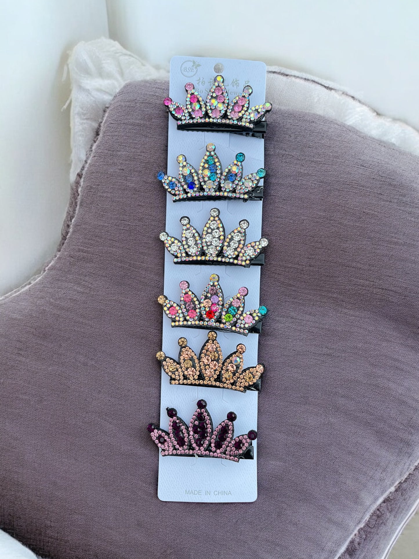 1Pc Girls Crown Hair Clip LS