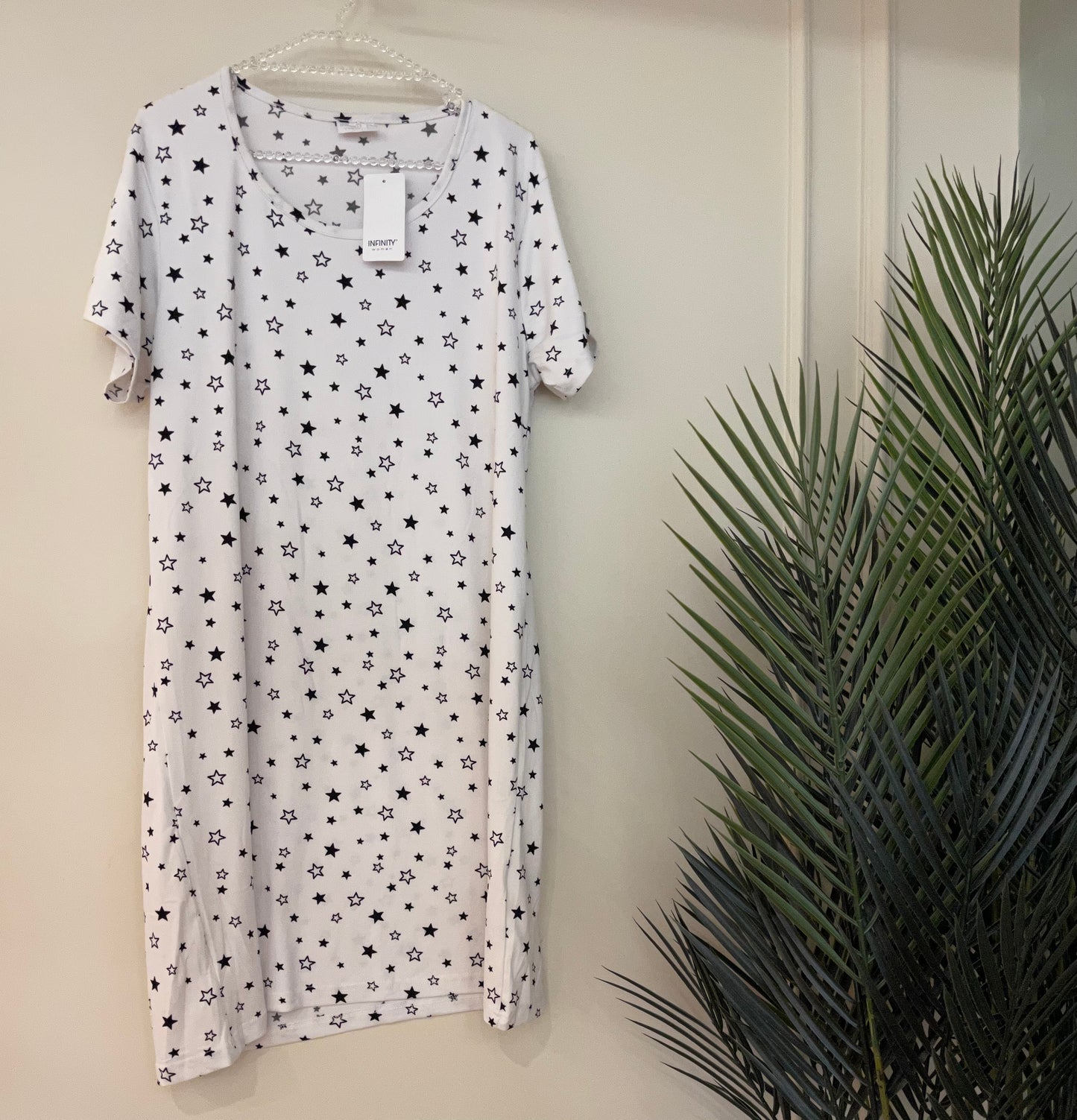Star Print Soft Touch Nightdress Summer Pyjama