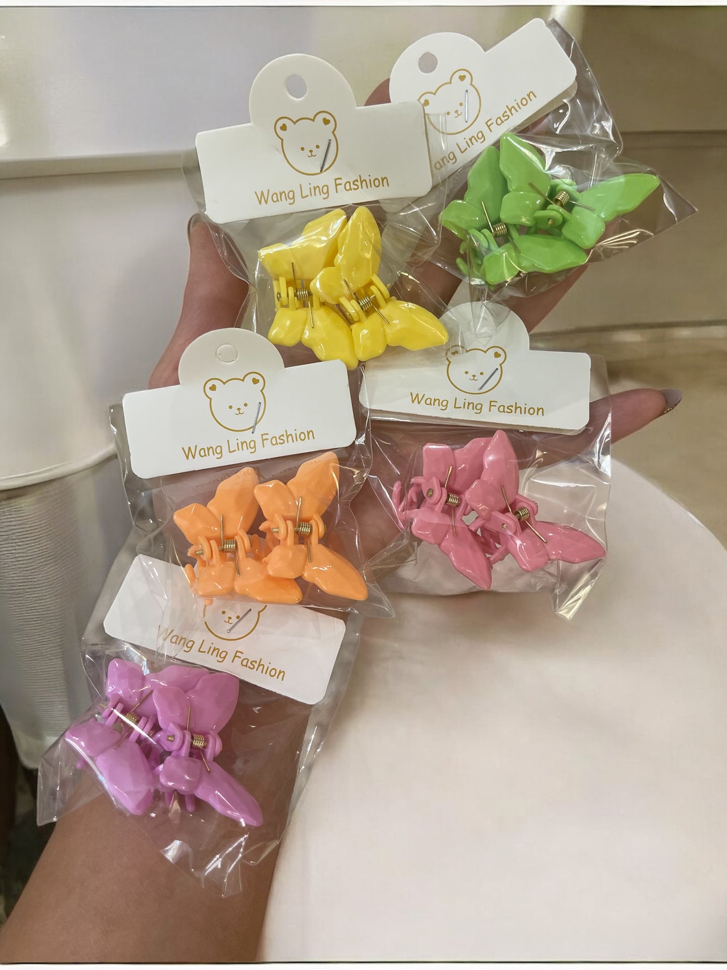 2Pcs Small Butterflies Hair Clips