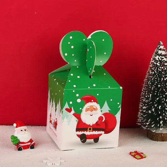 12 PCs Christmas Gift Empty Carton Box Christmas Apple Packaging Box Christmas Eve Apple Gift Box