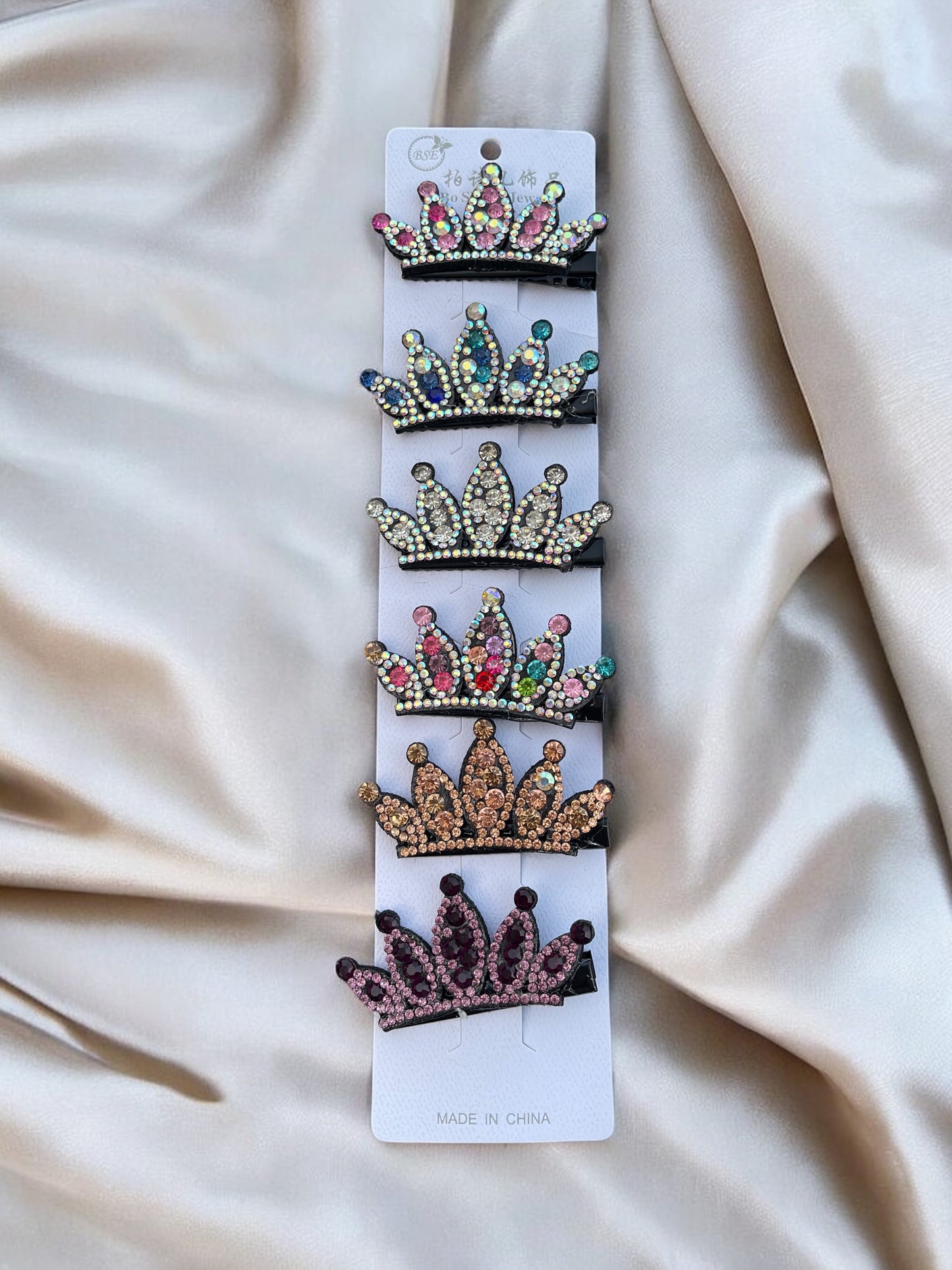 1Pc Girls Crown Hair Clip LS