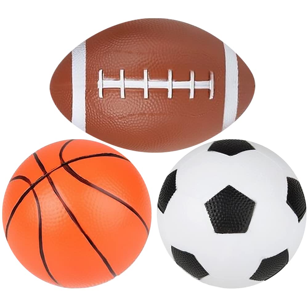 Mini Soft Sports Balls Set – Football, Basketball & Soccer Ball