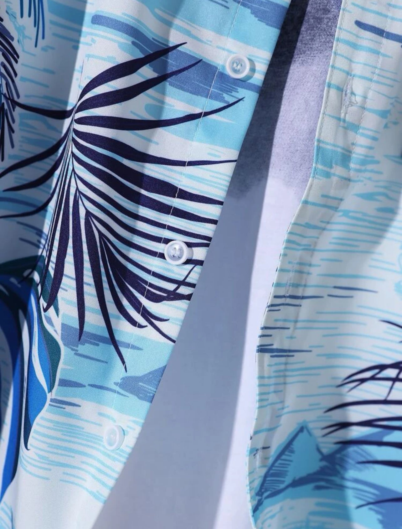 SHEIN Manfinity RSRT Men Tropical Print Button Up Shirt Without Tee - XL