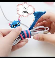 1PCS Silicone Cable Winder For Mobile Phone USB Charging Data line Earphone Winder Cartoon Cable Organizer Winder Protector Cord