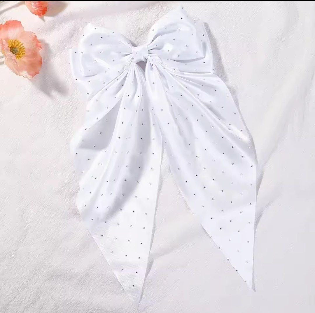 Woman Girls New Bowknot Streamer Hairpin Chiffon Ribbon Barrette Bow Back Head Spring Clip Headwear Fashion Hair Accessories Advertise