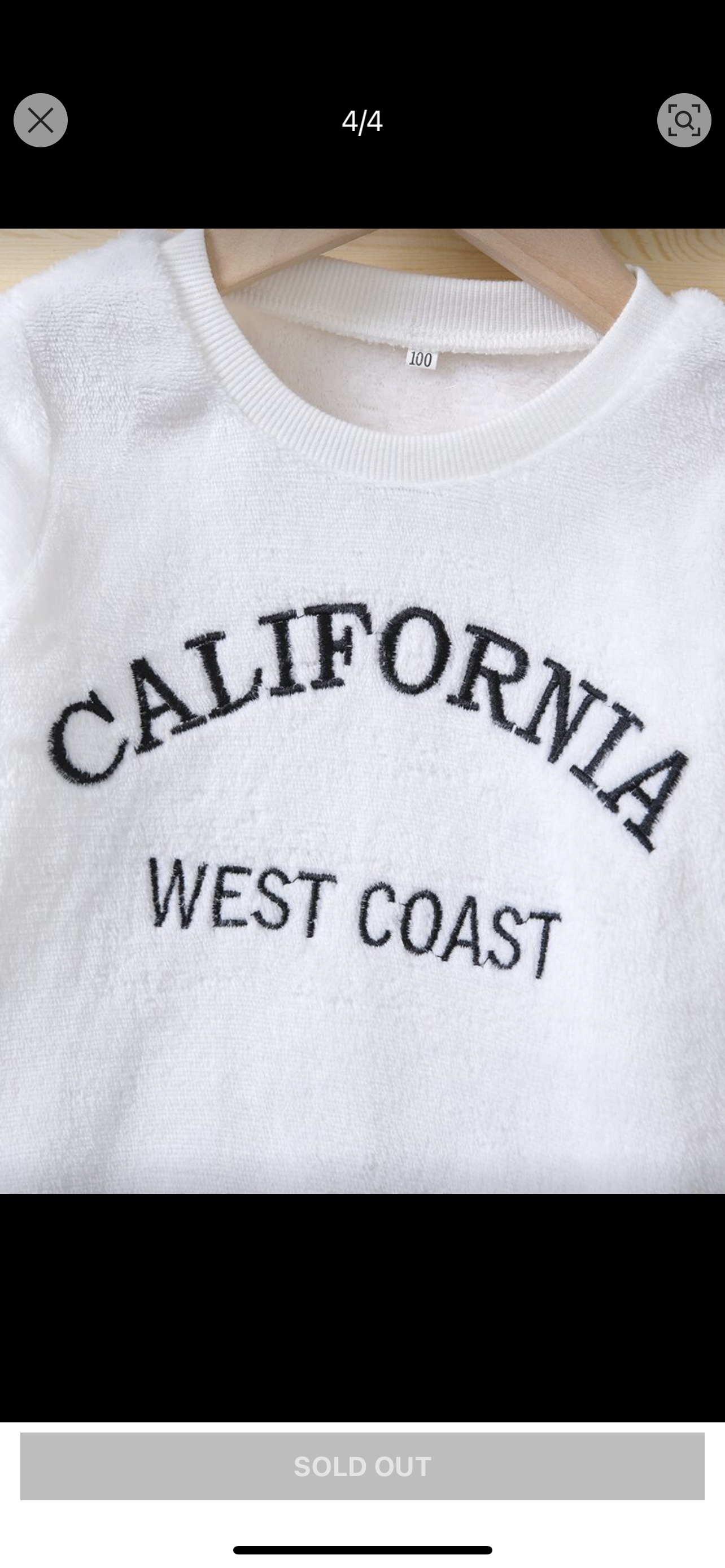 SHEIN Toddler Girls Letter Embroidered Flannel Sweatshirt - 7Years