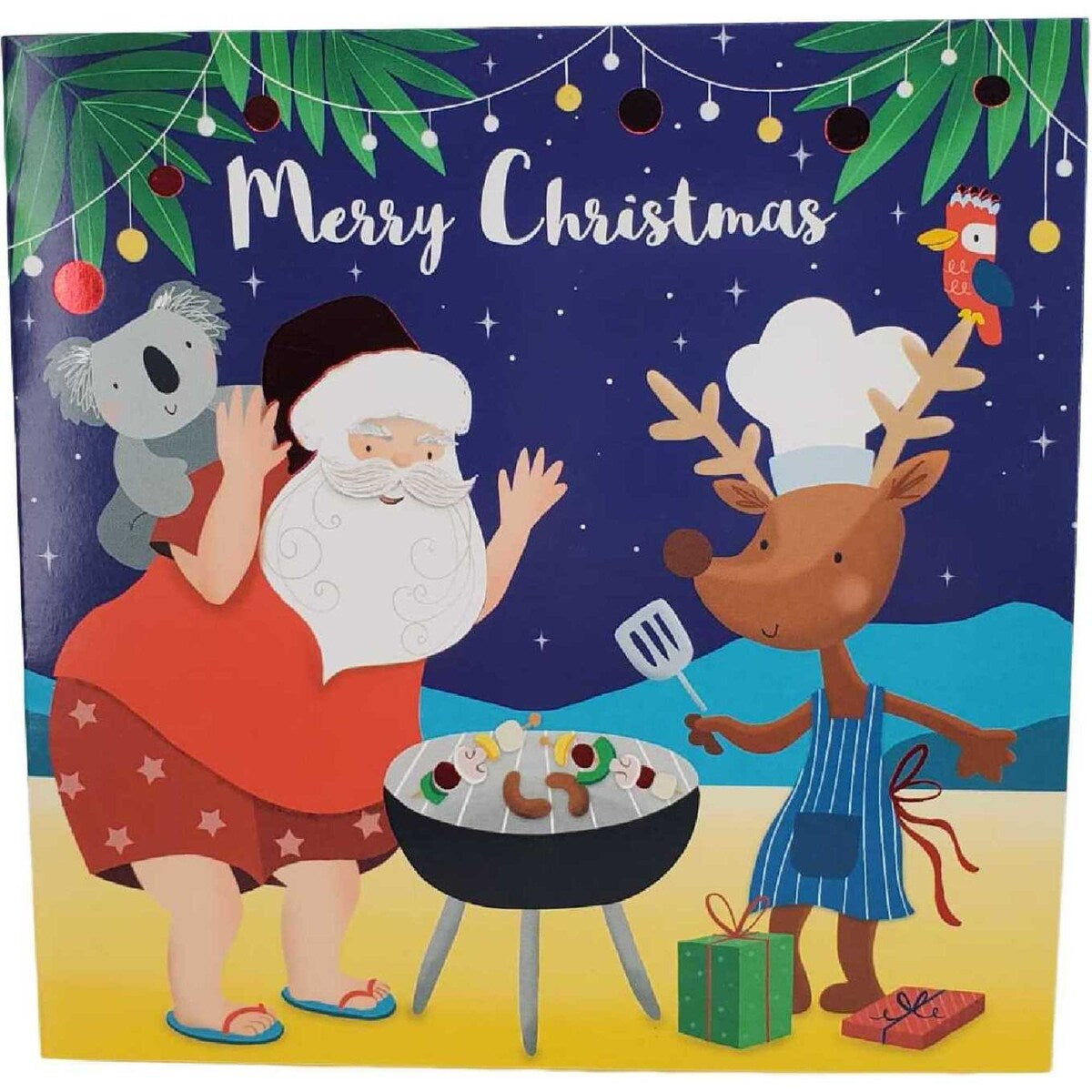 Christmas Cards Square Australiana 12 Pack