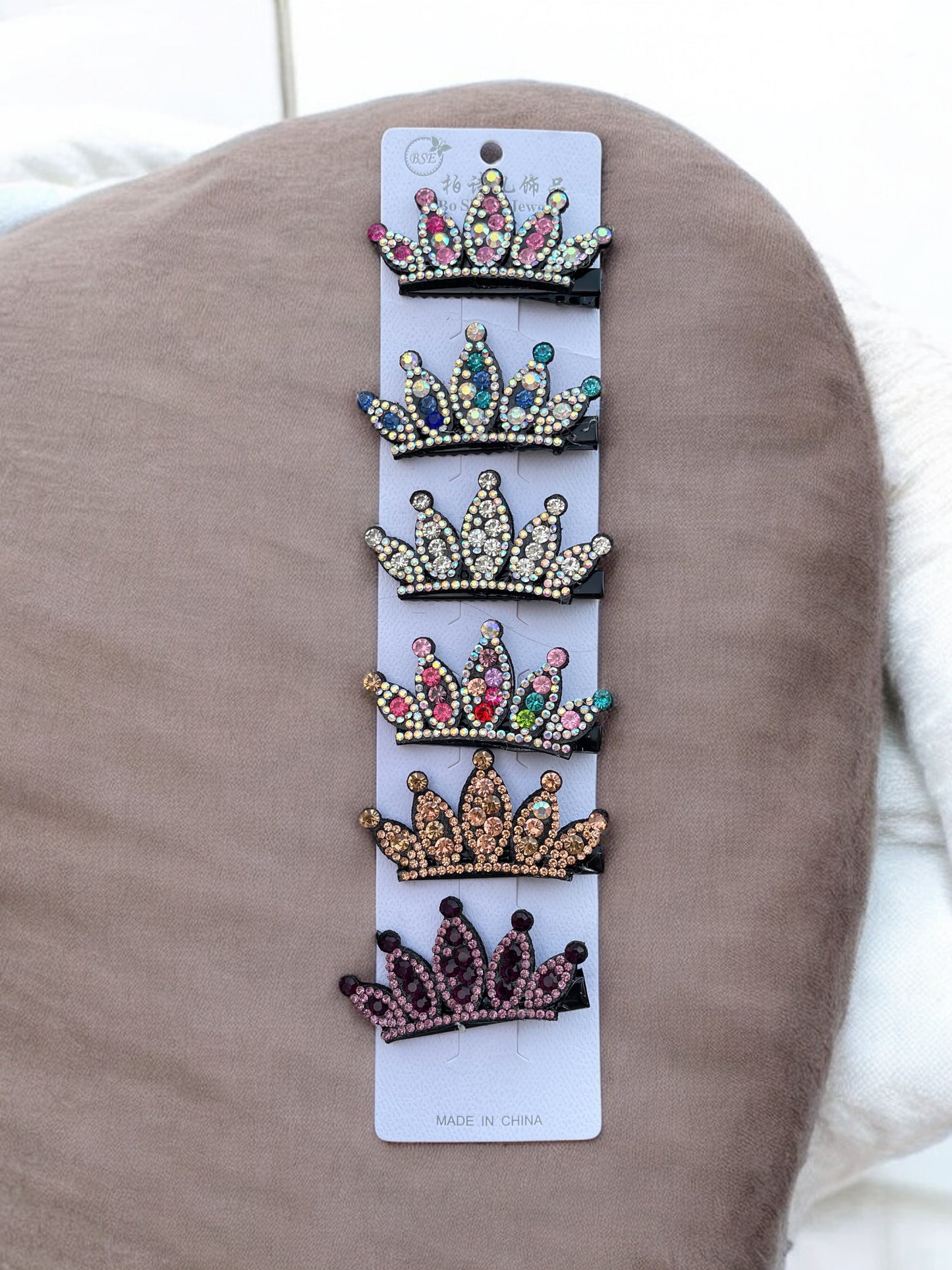 1Pc Girls Crown Hair Clip LS